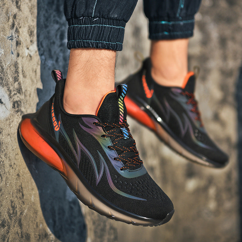 New Men Sneakers Breathable Running Shoes Trendy Antiskid Damping Sports Shoes Comfortable Reflective Jogging Shoes Zapatillas