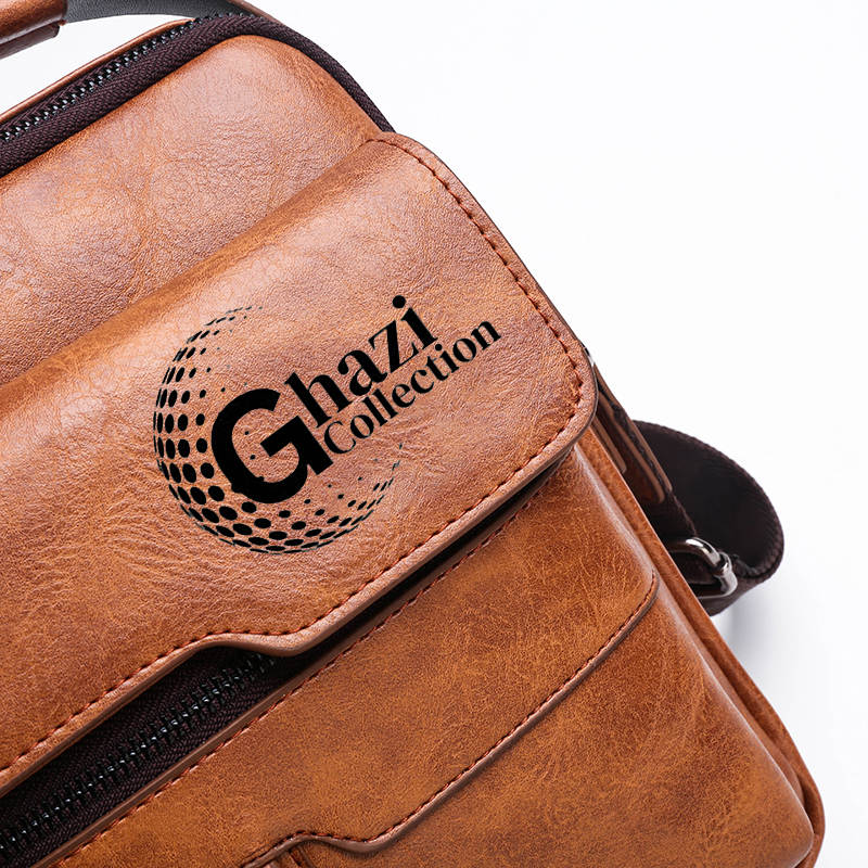 Mens Leather Handbags Shoulder Bags Sling bag Handbag Business Messenger Backpack Men Crossbody Casual Travel Bag Daily Man Bag Gift with Adjustable Shoulder Strap for Ipad 9.7 Inch