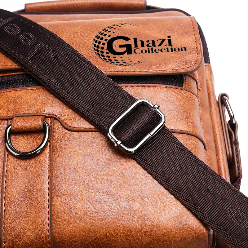 Mens Leather Handbags Shoulder Bags Sling bag Handbag Business Messenger Backpack Men Crossbody Casual Travel Bag Daily Man Bag Gift with Adjustable Shoulder Strap for Ipad 9.7 Inch