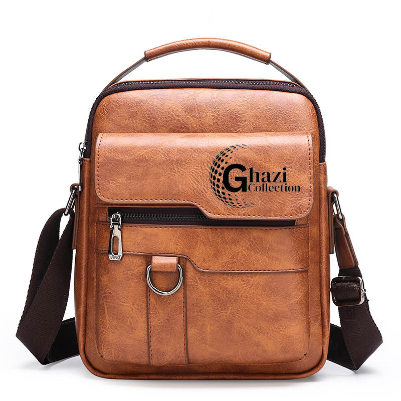 Mens Leather Handbags Shoulder Bags Sling bag Handbag Business Messenger Backpack Men Crossbody Casual Travel Bag Daily Man Bag Gift with Adjustable Shoulder Strap for Ipad 9.7 Inch