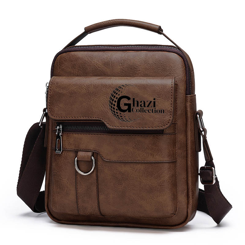 Mens Leather Handbags Shoulder Bags Sling bag Handbag Business Messenger Backpack Men Crossbody Casual Travel Bag Daily Man Bag Gift with Adjustable Shoulder Strap for Ipad 9.7 Inch