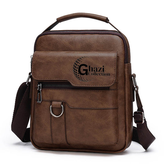 Mens Leather Handbags Shoulder Bags Sling bag Handbag Business Messenger Backpack Men Crossbody Casual Travel Bag Daily Man Bag Gift with Adjustable Shoulder Strap for Ipad 9.7 Inch