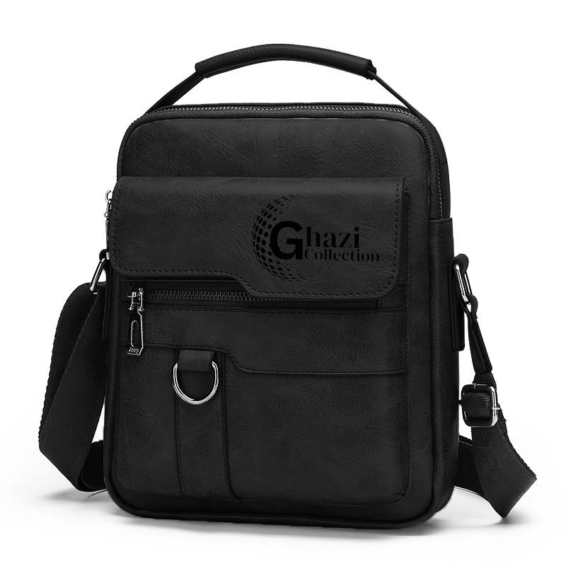 Mens Leather Handbags Shoulder Bags Sling bag Handbag Business Messenger Backpack Men Crossbody Casual Travel Bag Daily Man Bag Gift with Adjustable Shoulder Strap for Ipad 9.7 Inch
