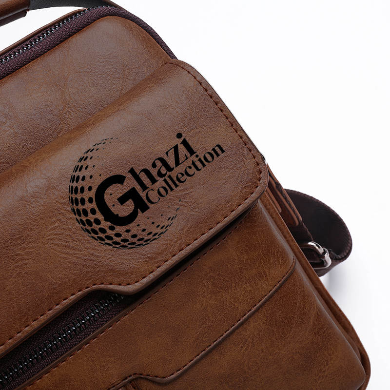 Mens Leather Handbags Shoulder Bags Sling bag Handbag Business Messenger Backpack Men Crossbody Casual Travel Bag Daily Man Bag Gift with Adjustable Shoulder Strap for Ipad 9.7 Inch