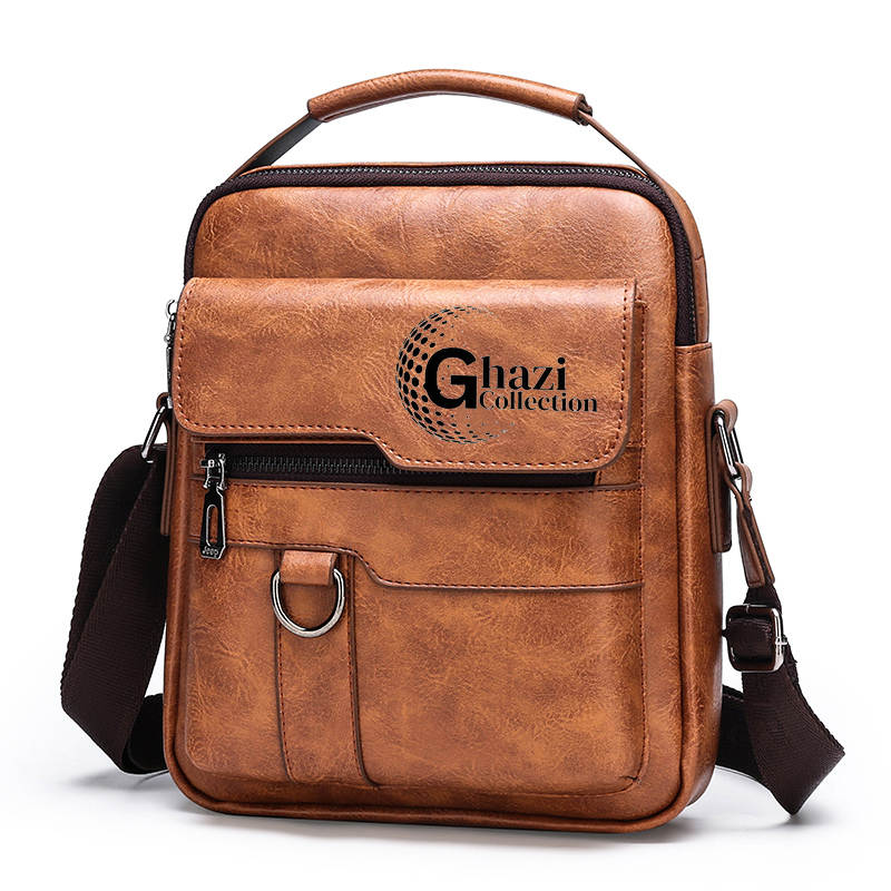 Mens Leather Handbags Shoulder Bags Sling bag Handbag Business Messenger Backpack Men Crossbody Casual Travel Bag Daily Man Bag Gift with Adjustable Shoulder Strap for Ipad 9.7 Inch