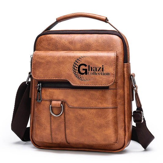 Mens Leather Handbags Shoulder Bags Sling bag Handbag Business Messenger Backpack Men Crossbody Casual Travel Bag Daily Man Bag Gift with Adjustable Shoulder Strap for Ipad 9.7 Inch