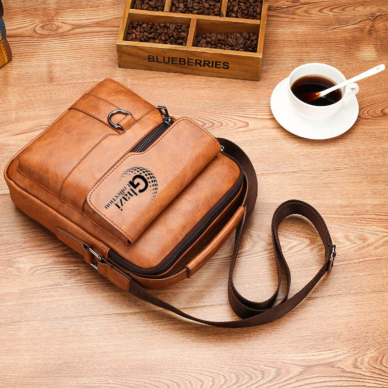 Mens Leather Handbags Shoulder Bags Sling bag Handbag Business Messenger Backpack Men Crossbody Casual Travel Bag Daily Man Bag Gift with Adjustable Shoulder Strap for Ipad 9.7 Inch